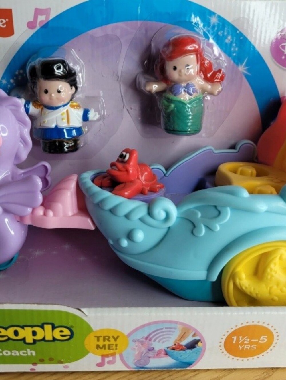 Fisher Price Little People Ariel Musical Coach Set  New In Box